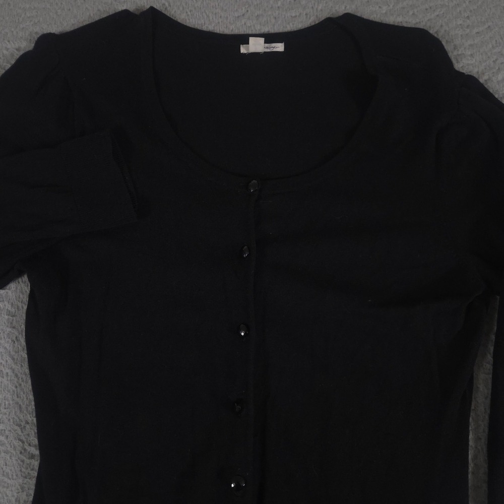 Halogen Sweater Womens L Rayon Blend Button Up 3/4 Sleeve Cardigan Lightweight